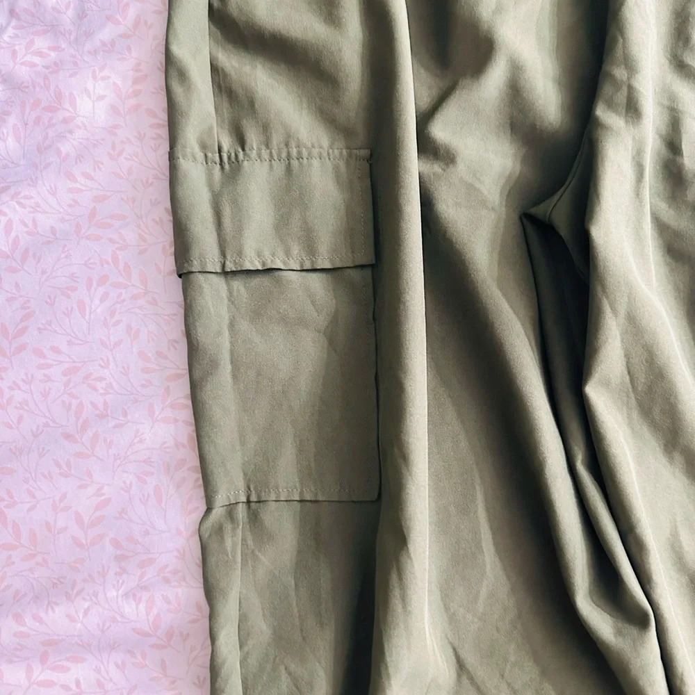 MIA Olive Green Cargo Jogger Pants - Picture 3 of 5